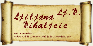 Ljiljana Mihaljčić vizit kartica